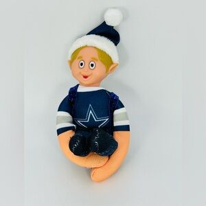 Dallas Cowboys Elf Knee Hugger Forever Collectibles NFL Holiday Fan 9”